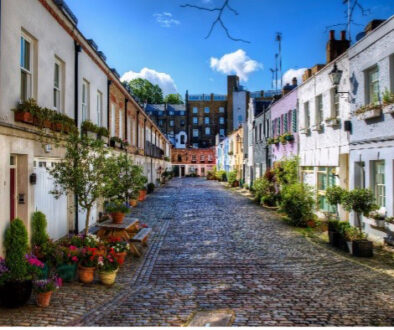 Housing on a mews in London