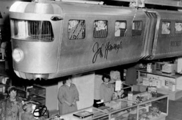 The kiddie monorail at various department stores