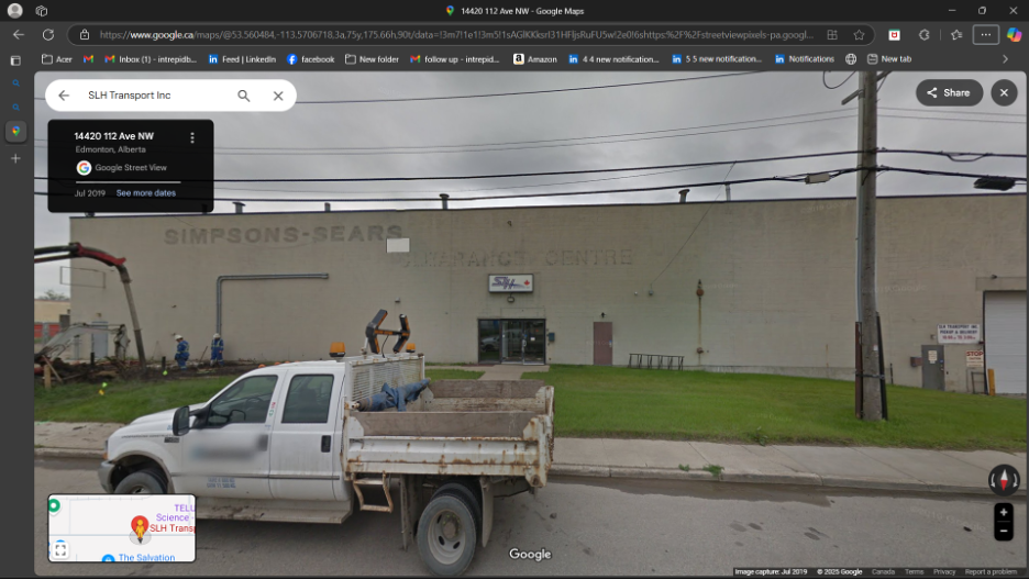 Maps shot of Sears-Simpson's clearance centre